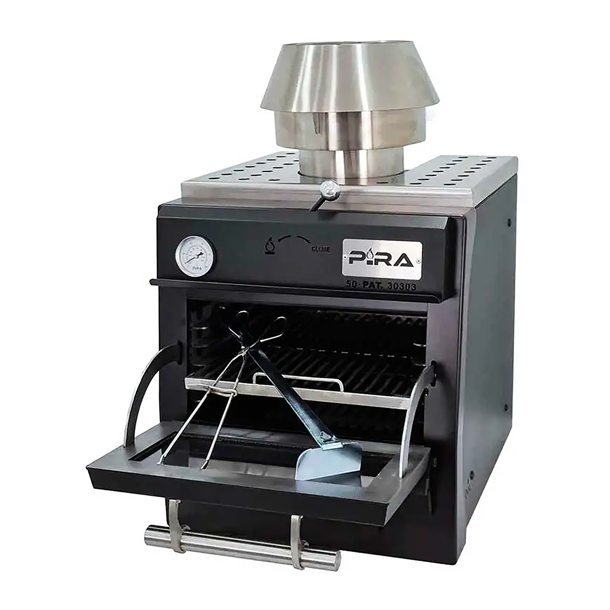 HORNO PARA CARBÓN Y LEÑA BLACK