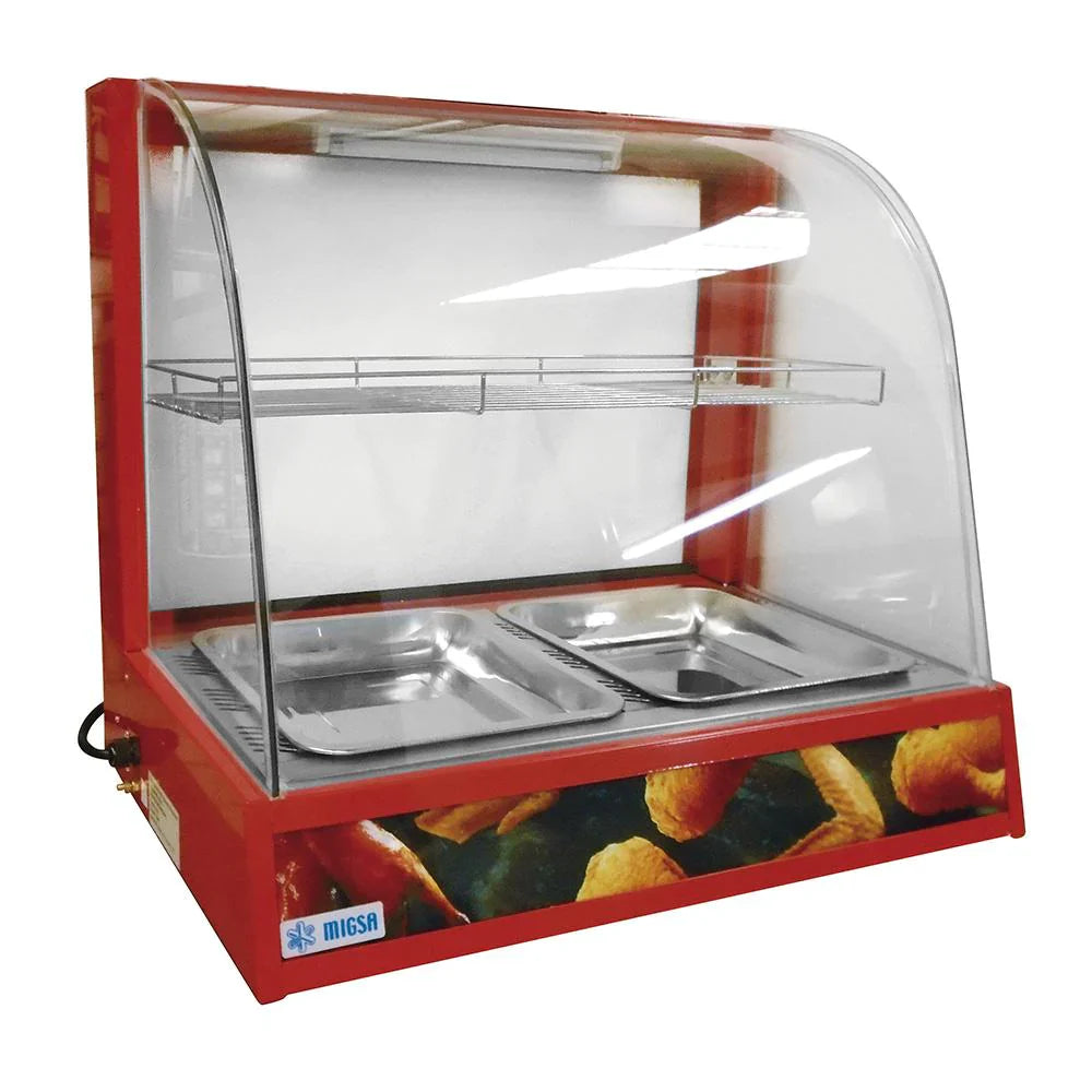 VITRINA CALIENTE SOBRE MOSTRADOR DE 66 CM DE FRENTE