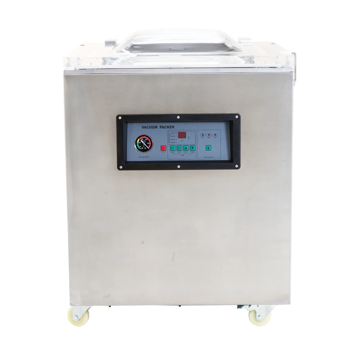 EMPACADORA AL VACÍO DE PISO CON DOBLE BARRA DE 55 CM