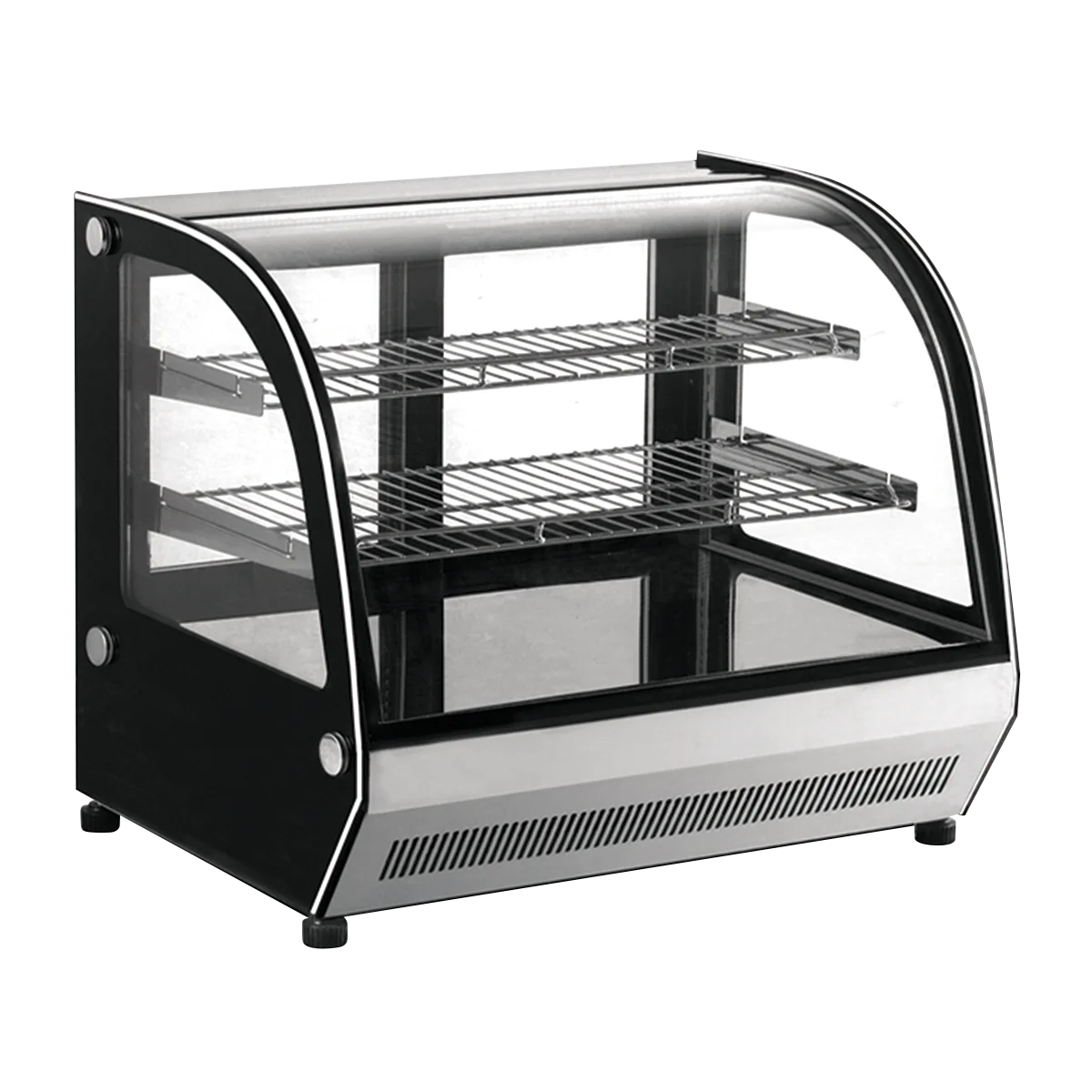 VITRINA REFRIGERADA SOBRE MOSTRADOR CRISTAL CURVO DE 120 CM DE FRENTE