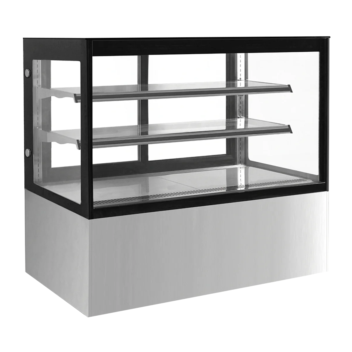 VITRINA REFRIGERADA DE PISO CON CRISTAL RECTO DE 150 CM DE FRENTE