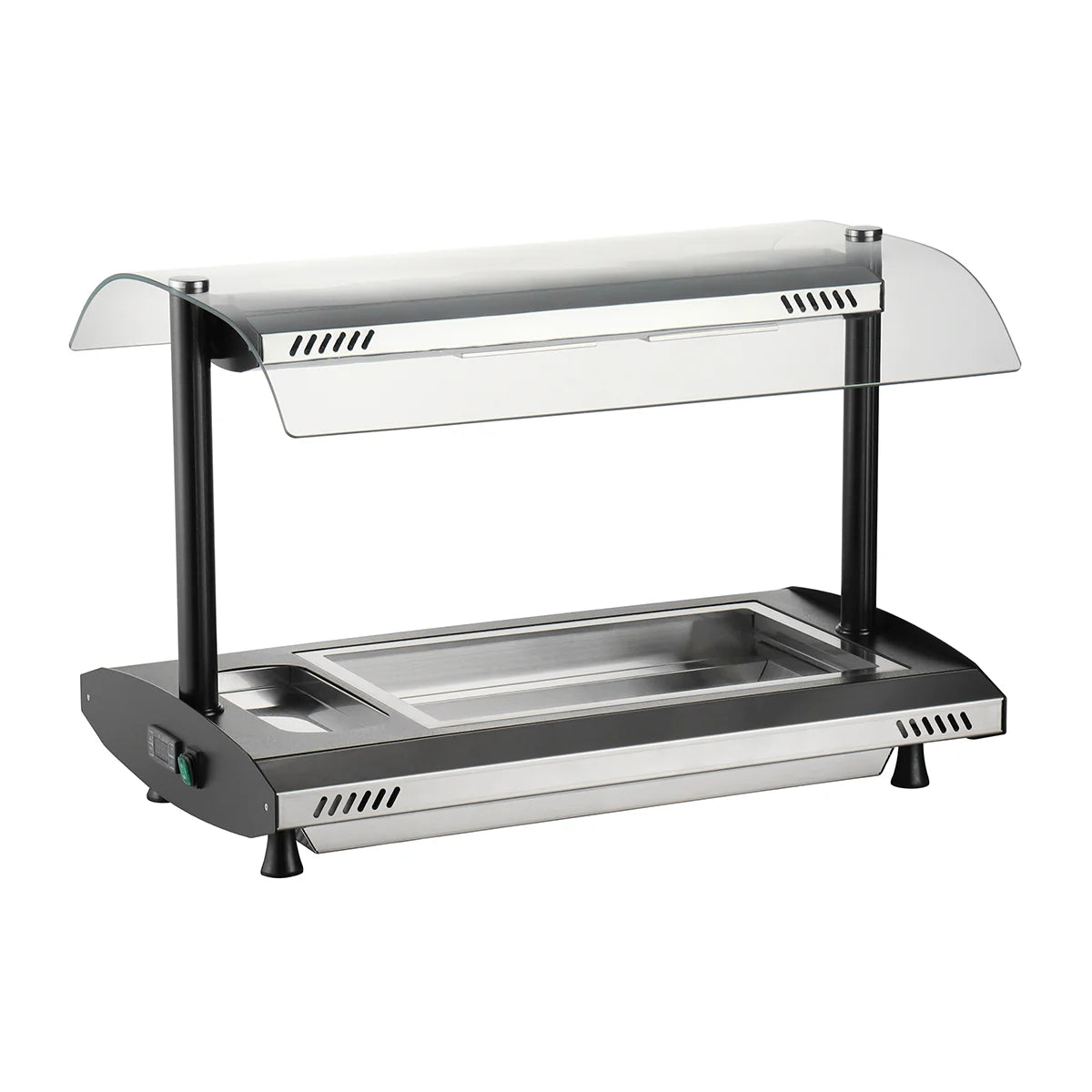 EXHIBIDOR ABIERTO TÉRMICO DE ALIMENTOS CON INFRARROJO DE UN INSERTO ENTERO