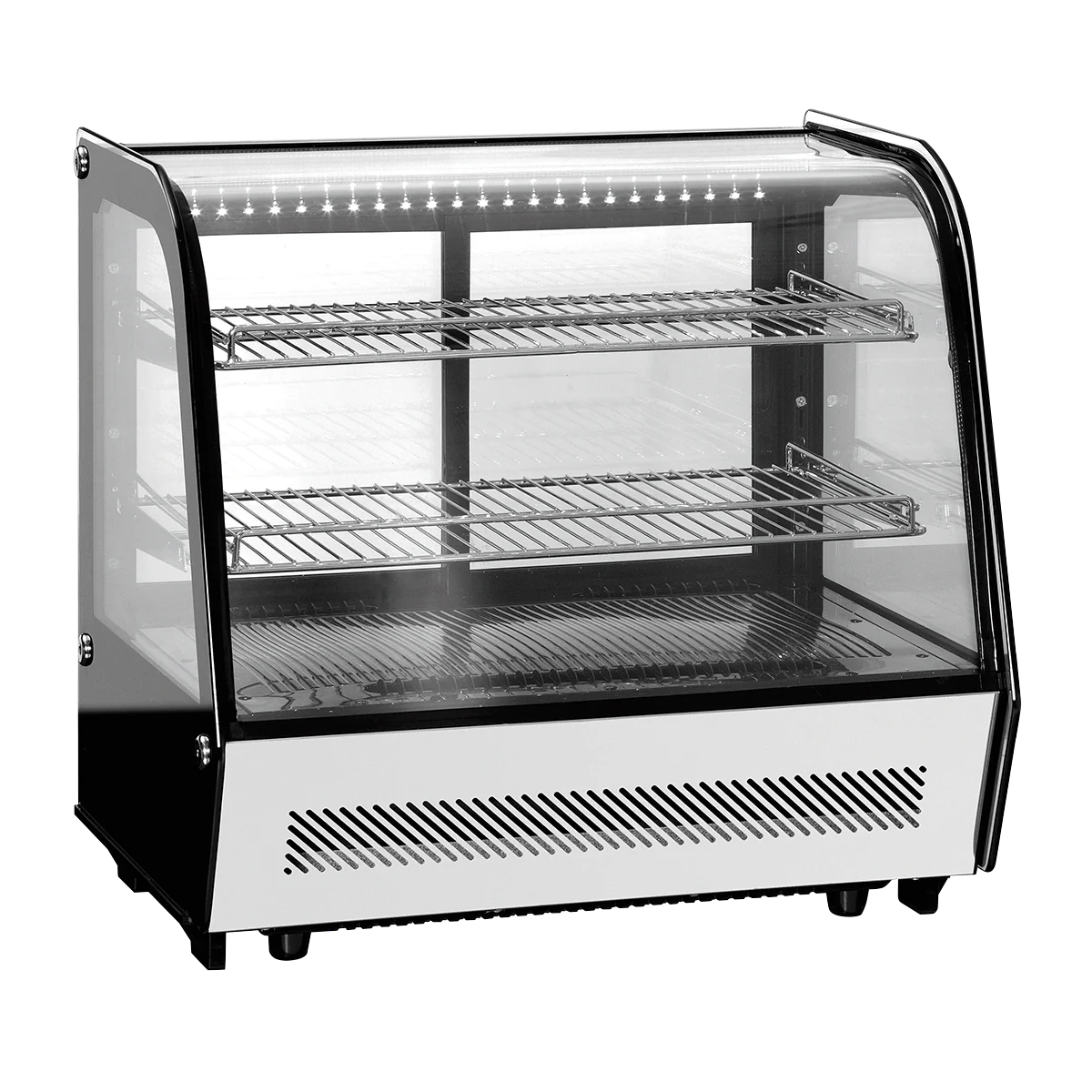 VITRINA REFRIGERADA CRISTAL CURVO CON SISTEMA ANTIEMPAÑANTE FRONTAL