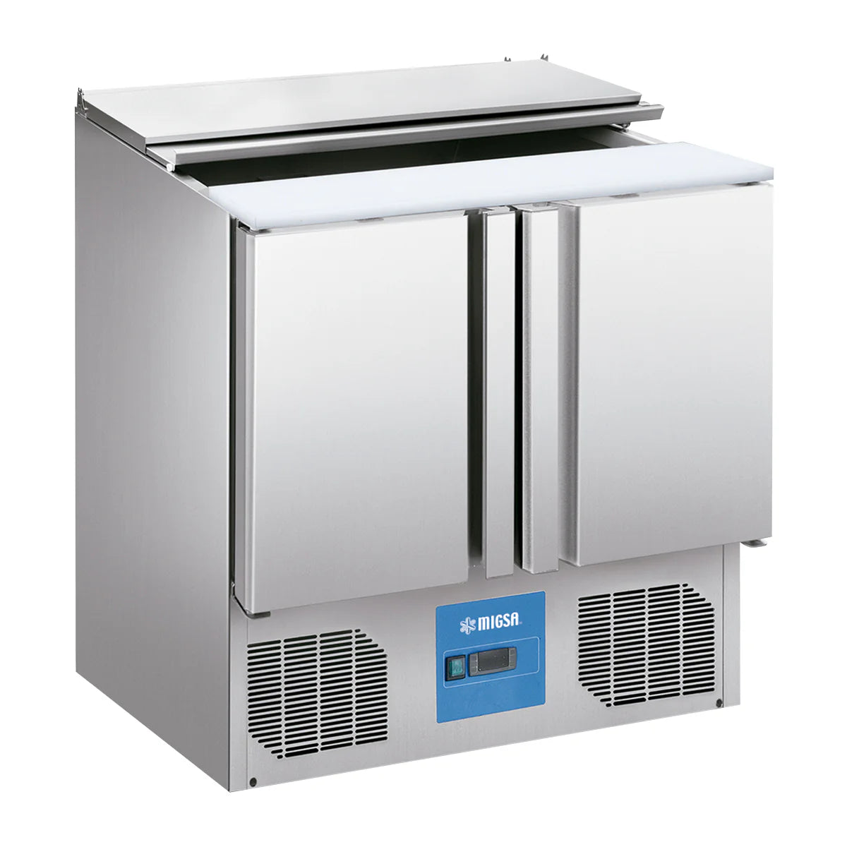 BARRA FRÍA PARA ENSALADAS DE 2 PUERTAS DE 230 L TIPO EUROPEO