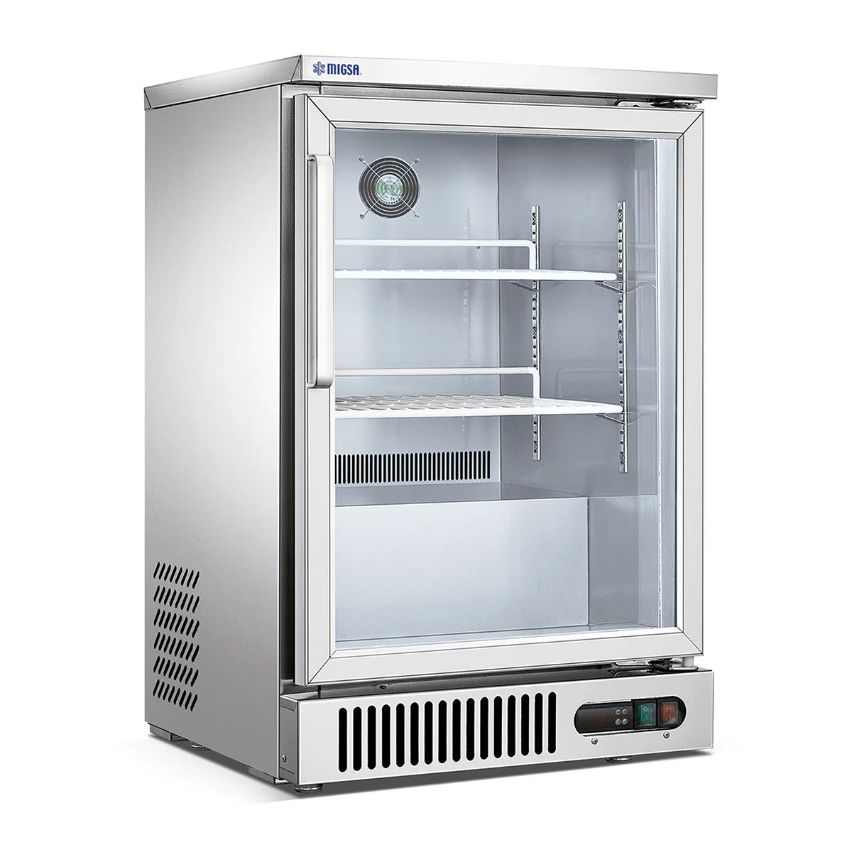 REFRIGERADOR CONTRABARRA DE 1 PUERTA DE CRISTAL DE 160 L