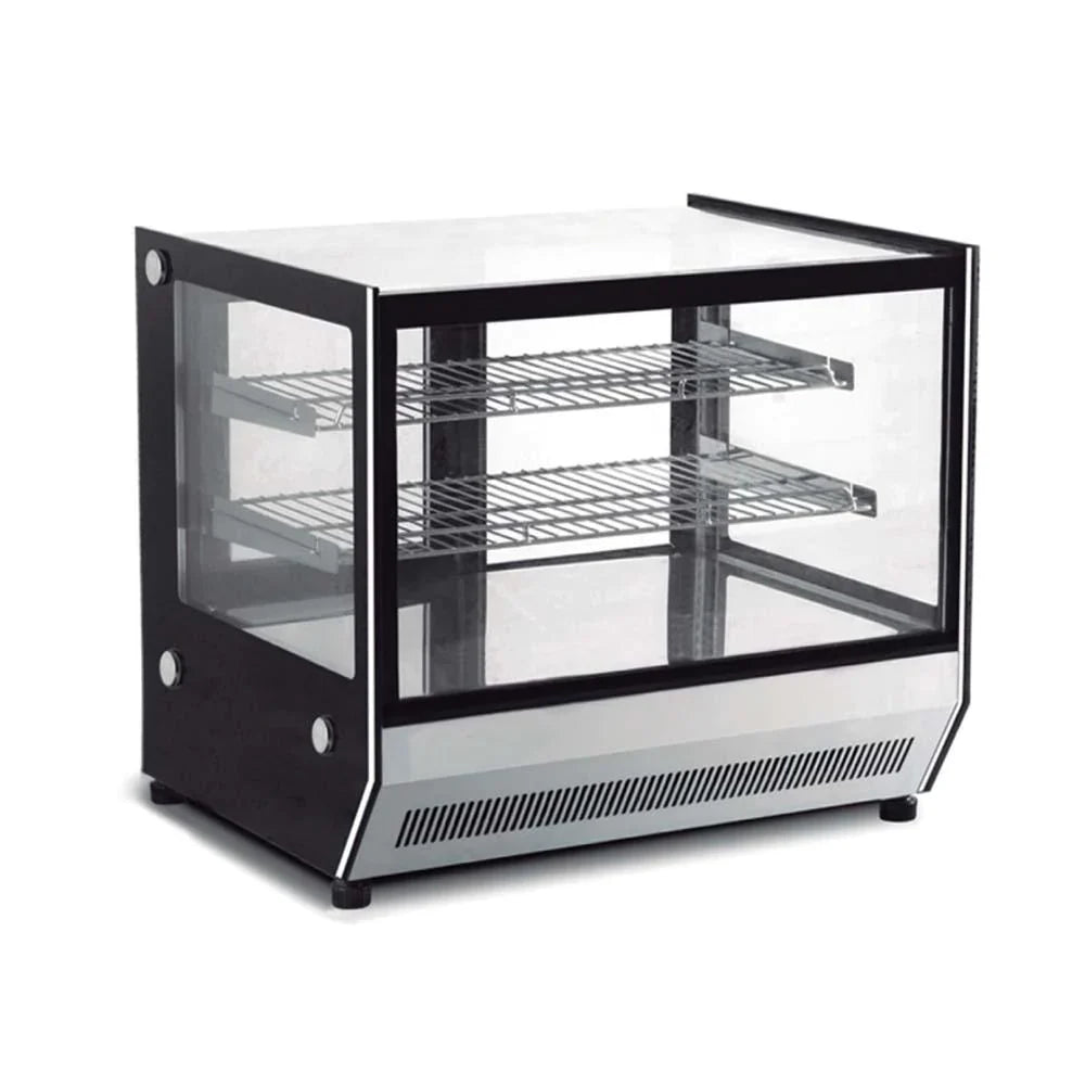 VITRINA CALIENTE SOBRE MOSTRADOR DE CRISTAL RECTO DE 120 CM DE FRENTE