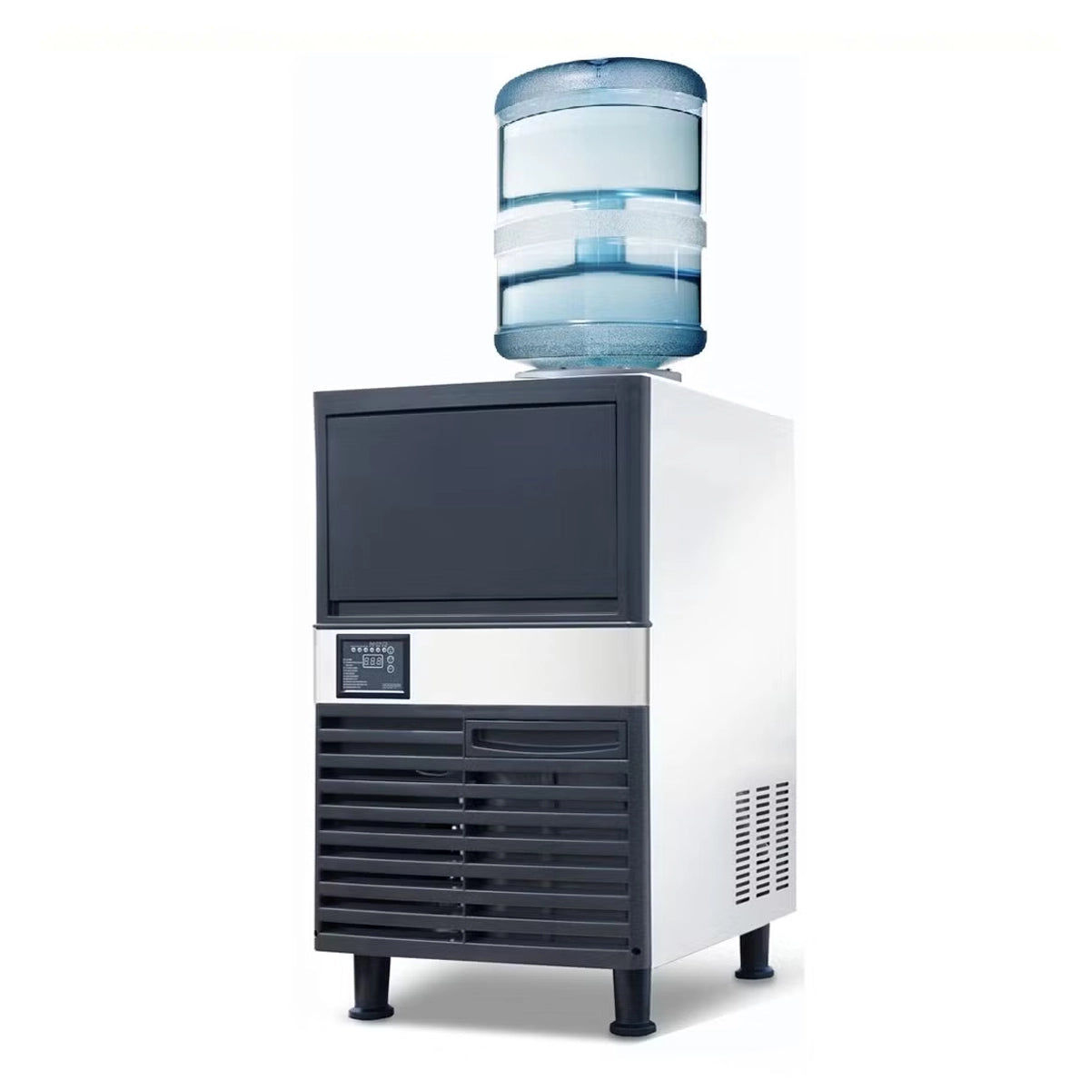 MÁQUINA FABRICADORA DE HIELO DE 36 KILOS (MULTIFUNCIONAL) PARA CONEXIÓN A LA RED HIDRÁULICA O GARRAFÓN DE AGUA